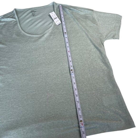 J.Crew 100% Linen Relaxed Tee Sage Green Color Size Medium - Picture 7 of 11